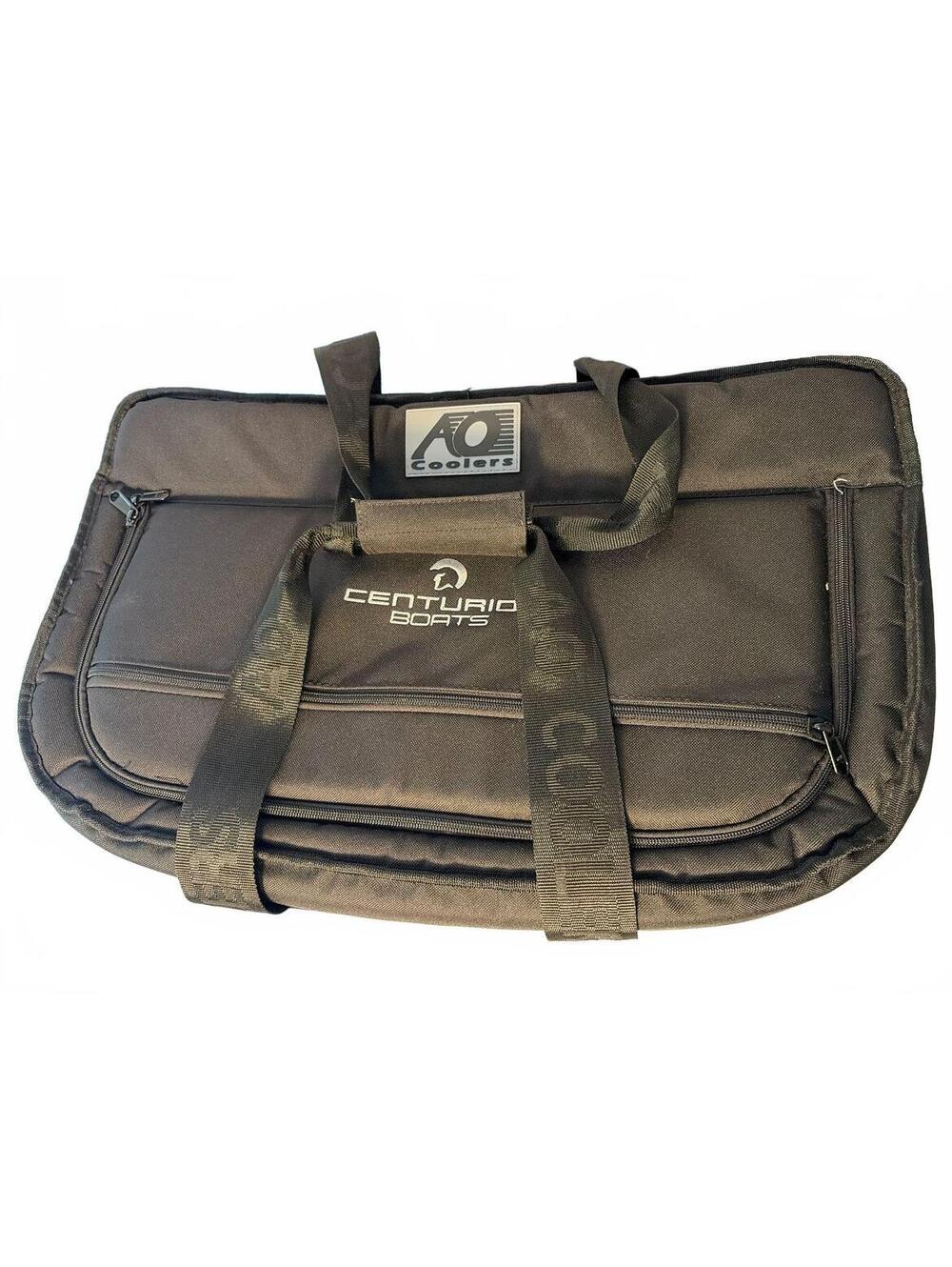 AO 38 Pack Canvas Stow-N-Go Cooler Black Centurion Logo American Outfitters